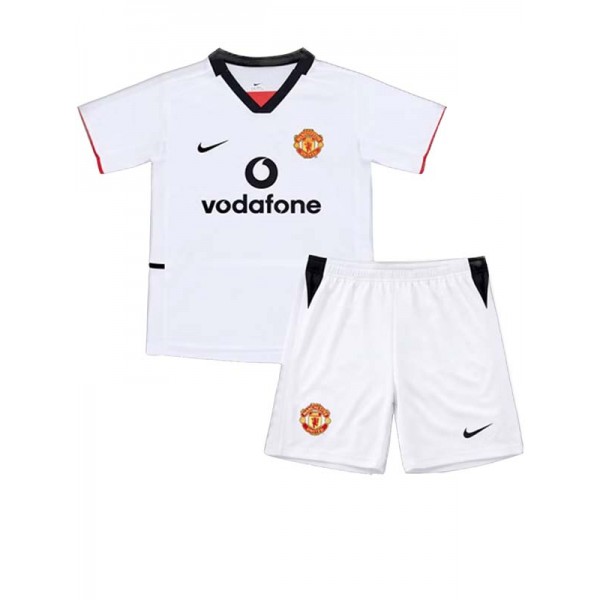 Manchester united away kids kit children retro jersey 2002-2003